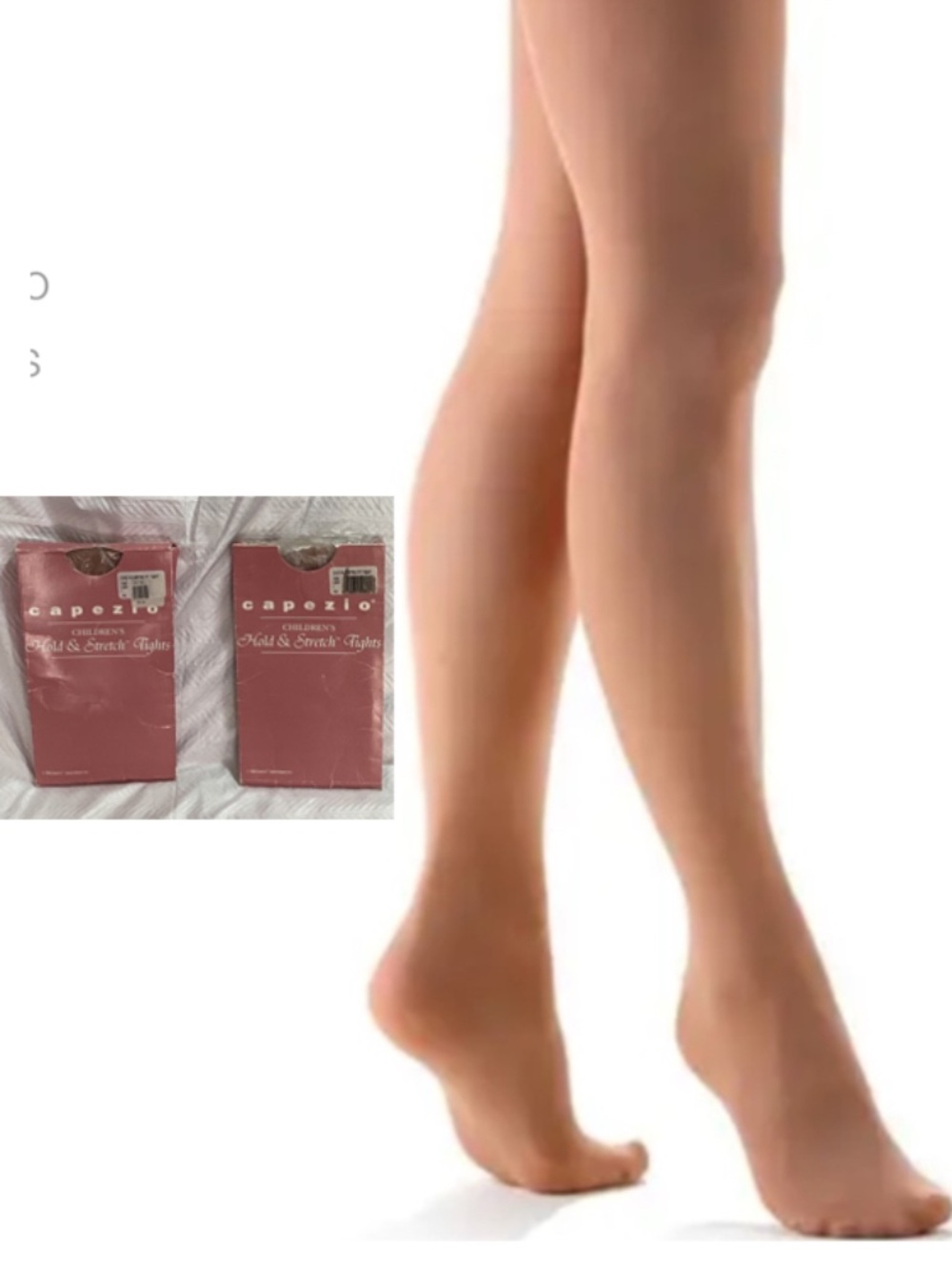 Capezio Hold & Stretch Tights Child’s 6x-7 (Med / Small) Light Suntan LSN NEW